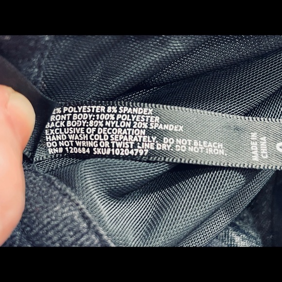 Torrid black satin and sheer bustier - Picture 9 of 9